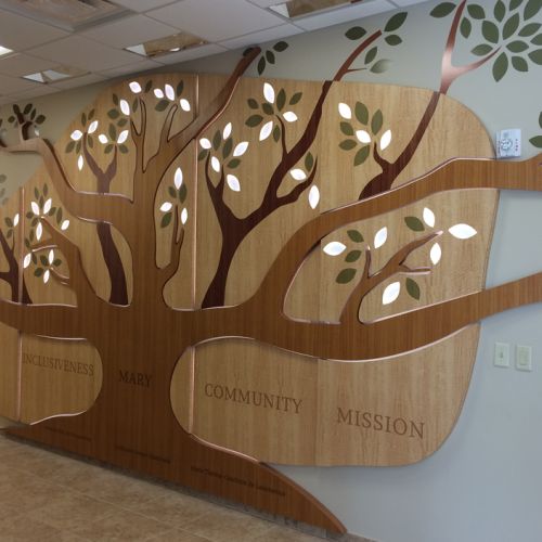 marianist-center-hallway-display-1 Marianist Center - Heritage Tree Display