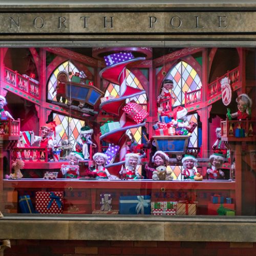 4-North Pole (1) Rike’s Wonderland Window Display - North Pole