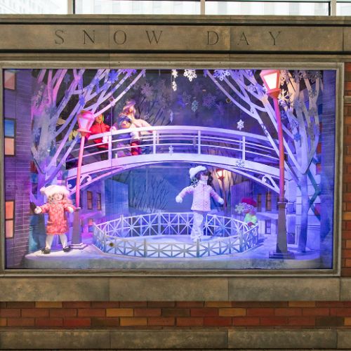 7-Snow Day (1) Rike’s Wonderland Window Display - Snow Day