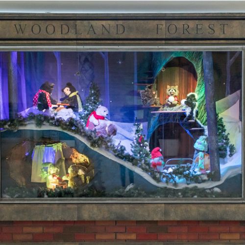 8-Woodland Forest (1) Rike’s Wonderland Window Display - Woodland Forest