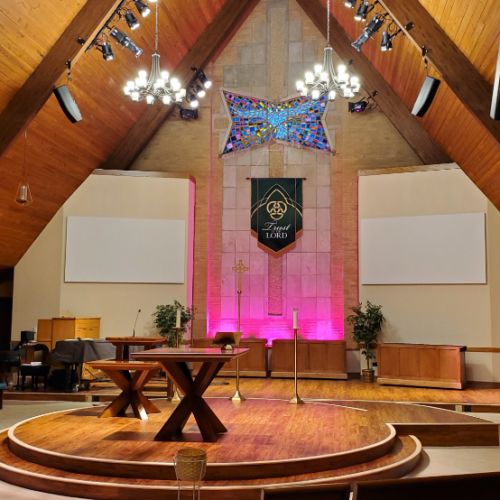 5 Peace Evangelical Lutheran Church Worship Center - Pink Lights