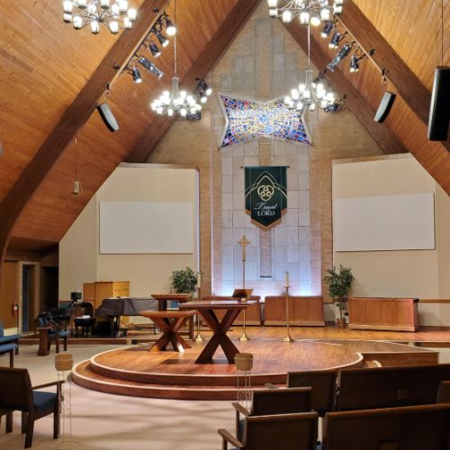 6 Peace Evangelical Lutheran Church Worship Center - White Lights