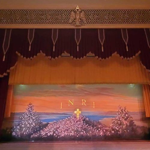 CREATING A DUPLICATE DROP-1 The Schiewetz Auditorium, Dayton Masonic Center - Duplicate Backdrop Full Stage View