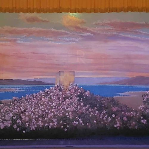 CREATING A DUPLICATE DROP-2 The Schiewetz Auditorium, Dayton Masonic Center - Creating Duplicate Back Drop