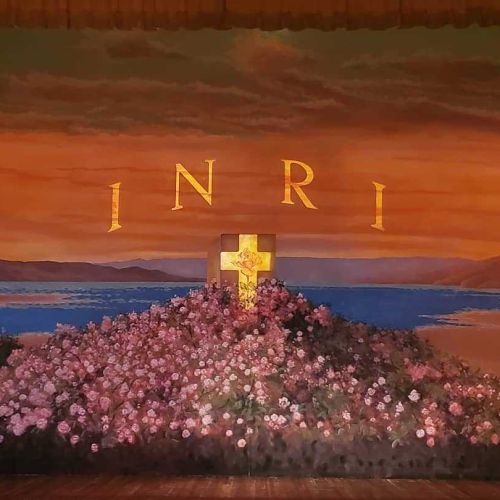 CREATING A DUPLICATE DROP-3 The Schiewetz Auditorium, Dayton Masonic Center - Duplicate Cross Backdrop