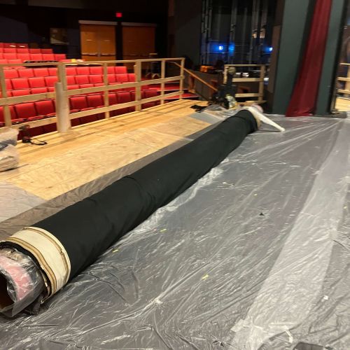 union-theater-rolled-stage-curtain-preparation union-theater-rolled-stage-curtain-preparation