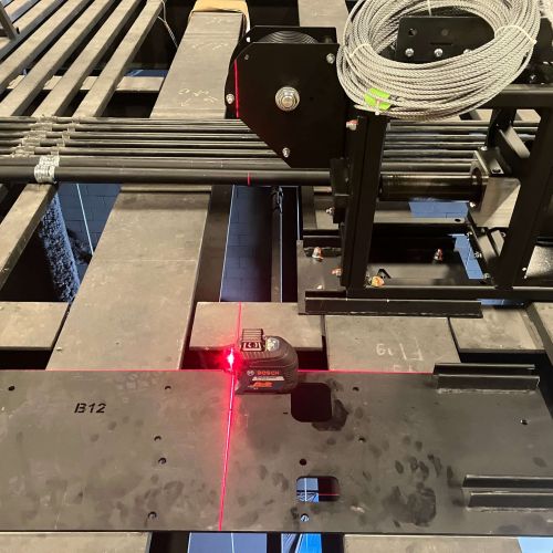 union-theater-stage-rigging-sheave-laser-alignment union-theater-stage-rigging-sheave-laser-alignment